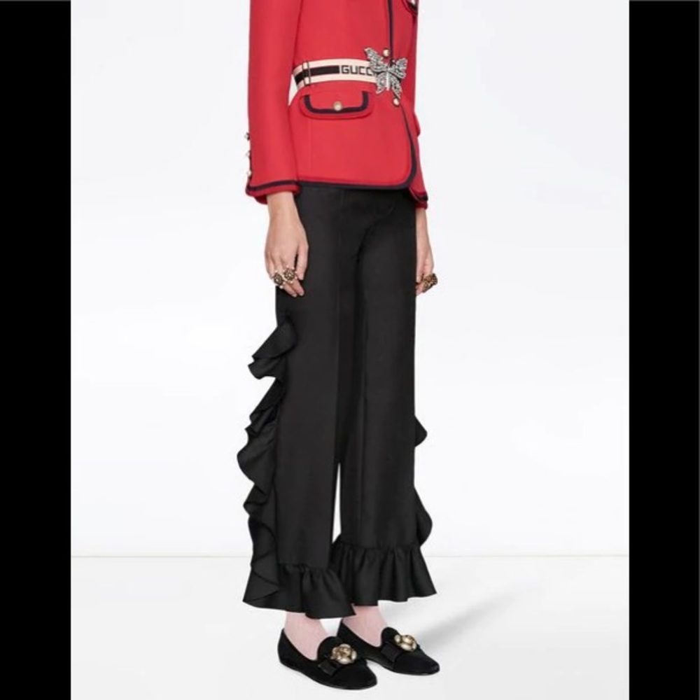 Gucci Black Velvet Jewel-Embellished Loafers - Picture 16 of 16
